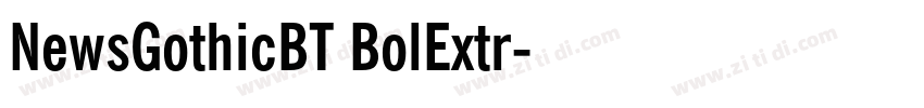 NewsGothicBT BolExtr字体转换